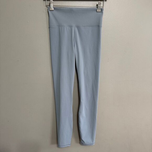 Vuori Pants - Vuori Women's Rib Studio Leggings in a light blue size small